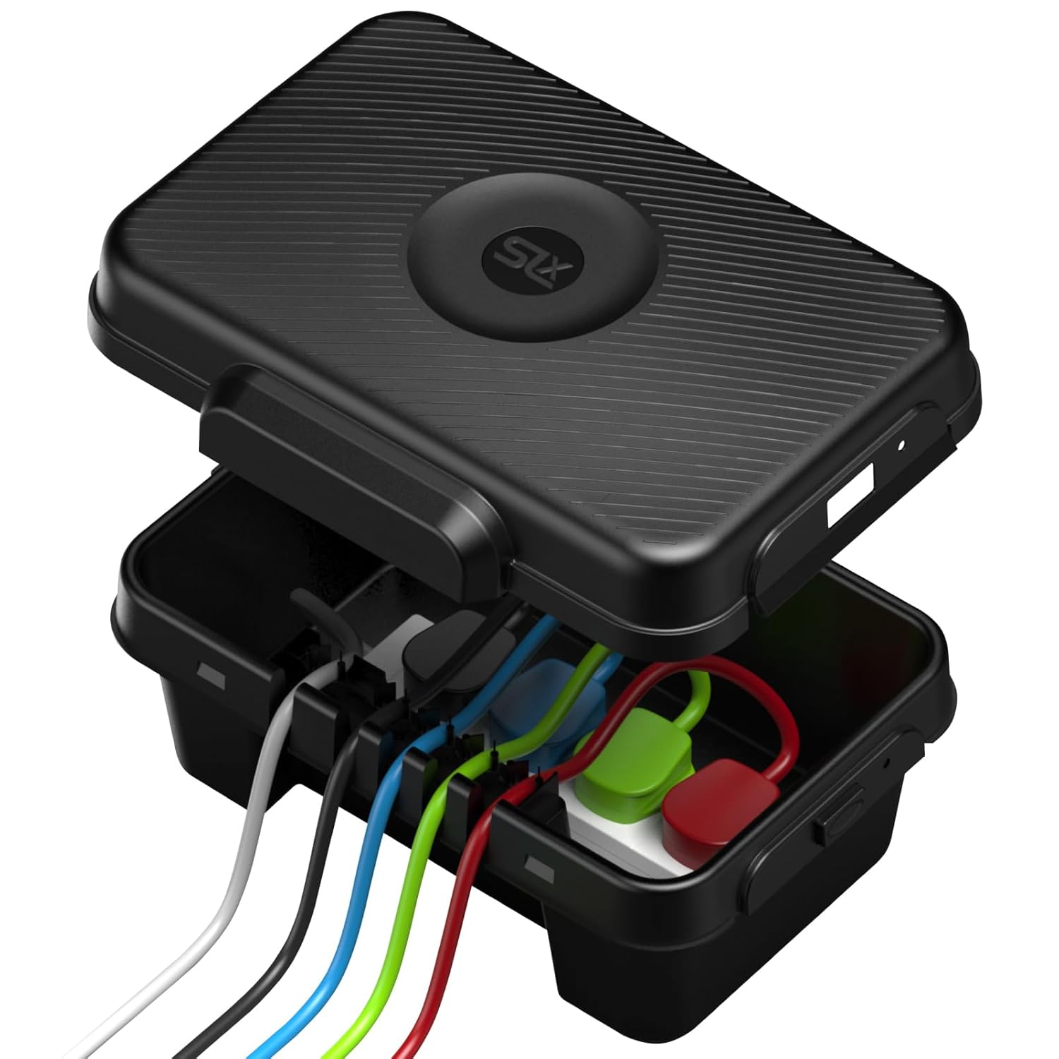 Weatherproof Electrical Box, Outdoor Extension Leads, Reels, Transformers, Fuse Box Cover, 5x Cable Outlets, IP56 Water-Resistant Certified, Silicone Mould, 360 x 255 x 138mm