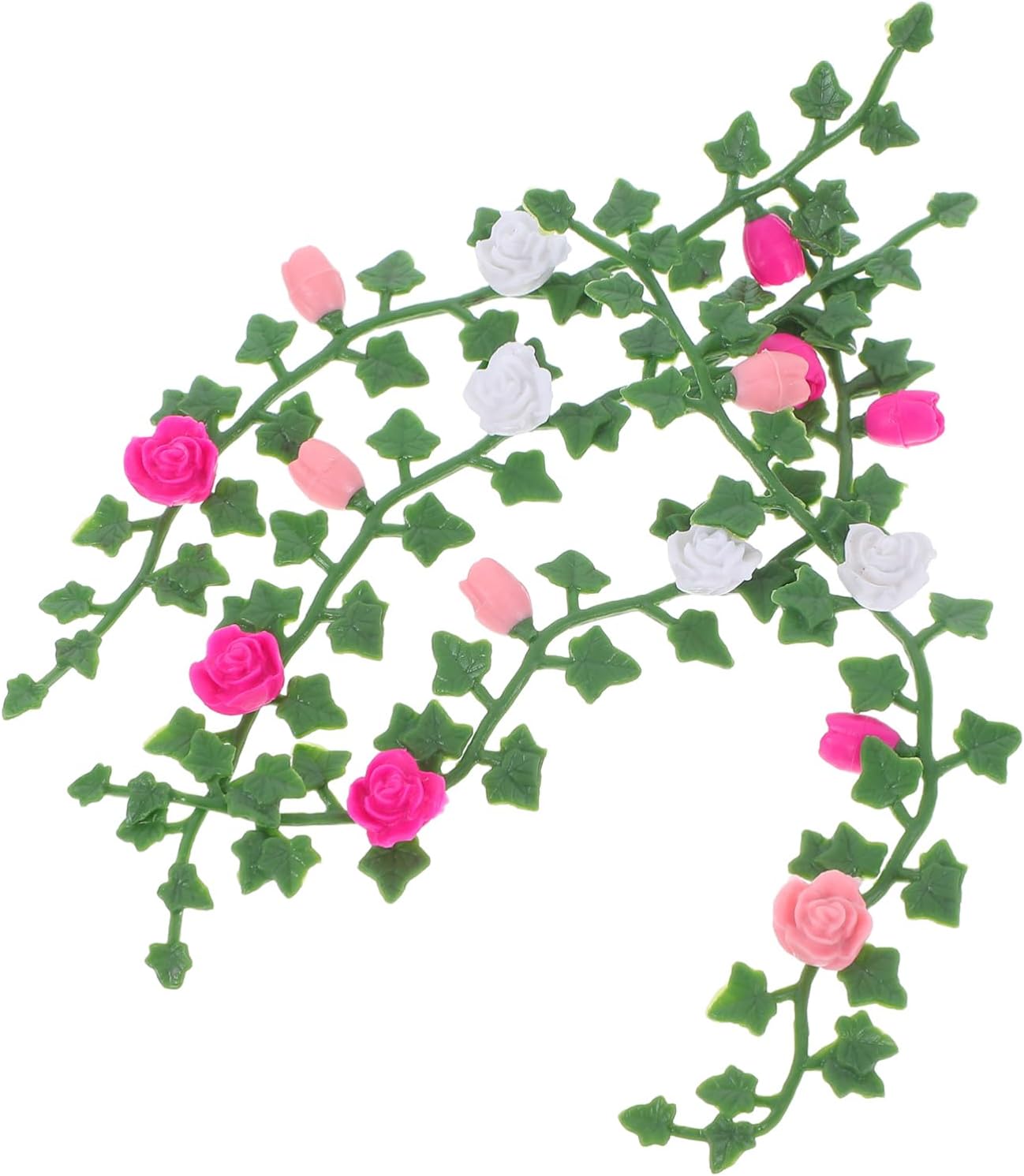 SUPVOX Miniature Dollhouse Decor Set Artificial Flower Vine Accessories for BJD Garden Scenes DIY Decoration for Miniature Houses and Fairy Gardens