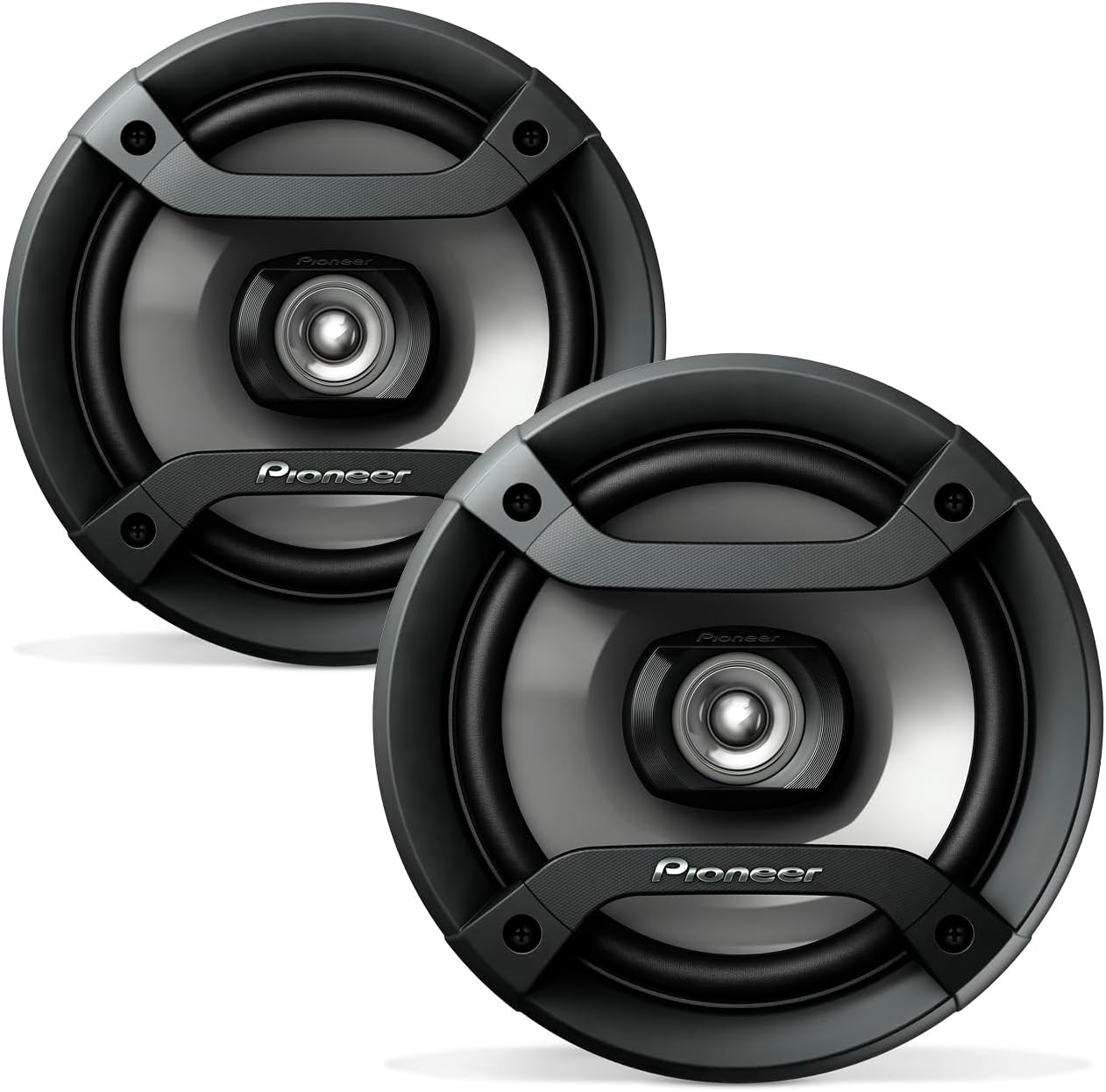 Pioneer F-Series TS-F1634R 6.5” 2-Way Speakers (Pair) – 200W Max, Balanced Sound + Smooth Treble, Great Stock Replacement, High-Efficiency Speaker Designed for OEM Power