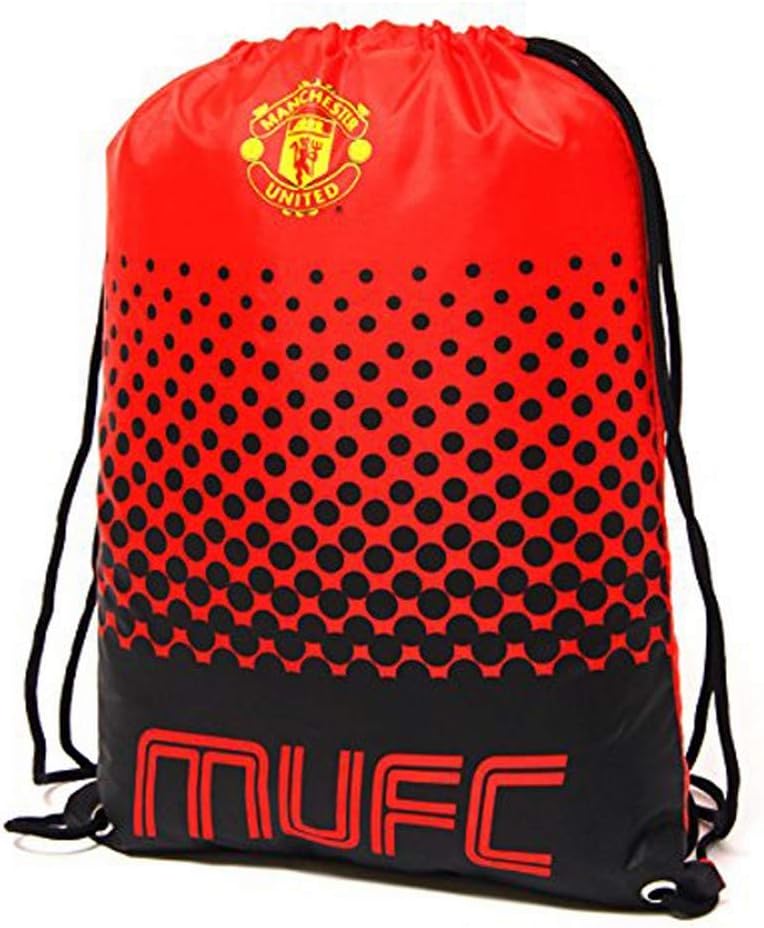 Manchester United MUFC Children's Unisex Drawstring Bag, Red