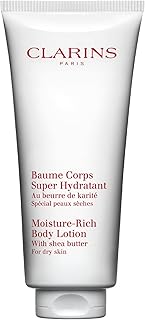 Clarins Moisture-Rich Body Lotion | Intensely Hydrates | Nourishes, Softens and Smoothes | Non-Greasy and Fast Absorbing | 88% Natural Ingredients | Body Cream With Shea Butter | For Dry Skin Types