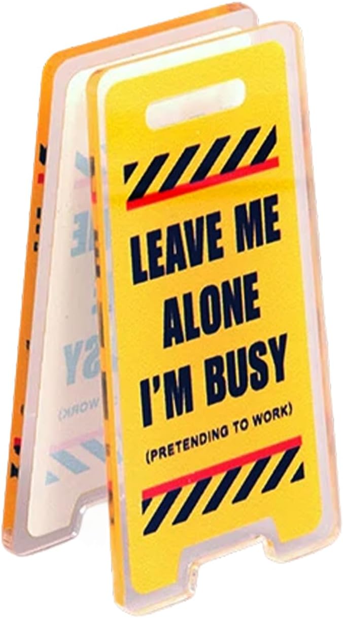 Funny Warning Sign for Colleagues Novelty Gifts Joke Desk Plaque Do Not Disturb Desk Sized Leave Me Alone I'M Busy Mini Sign Desk Decorations Funny Signs Desk Ornament Work Desk Accessories