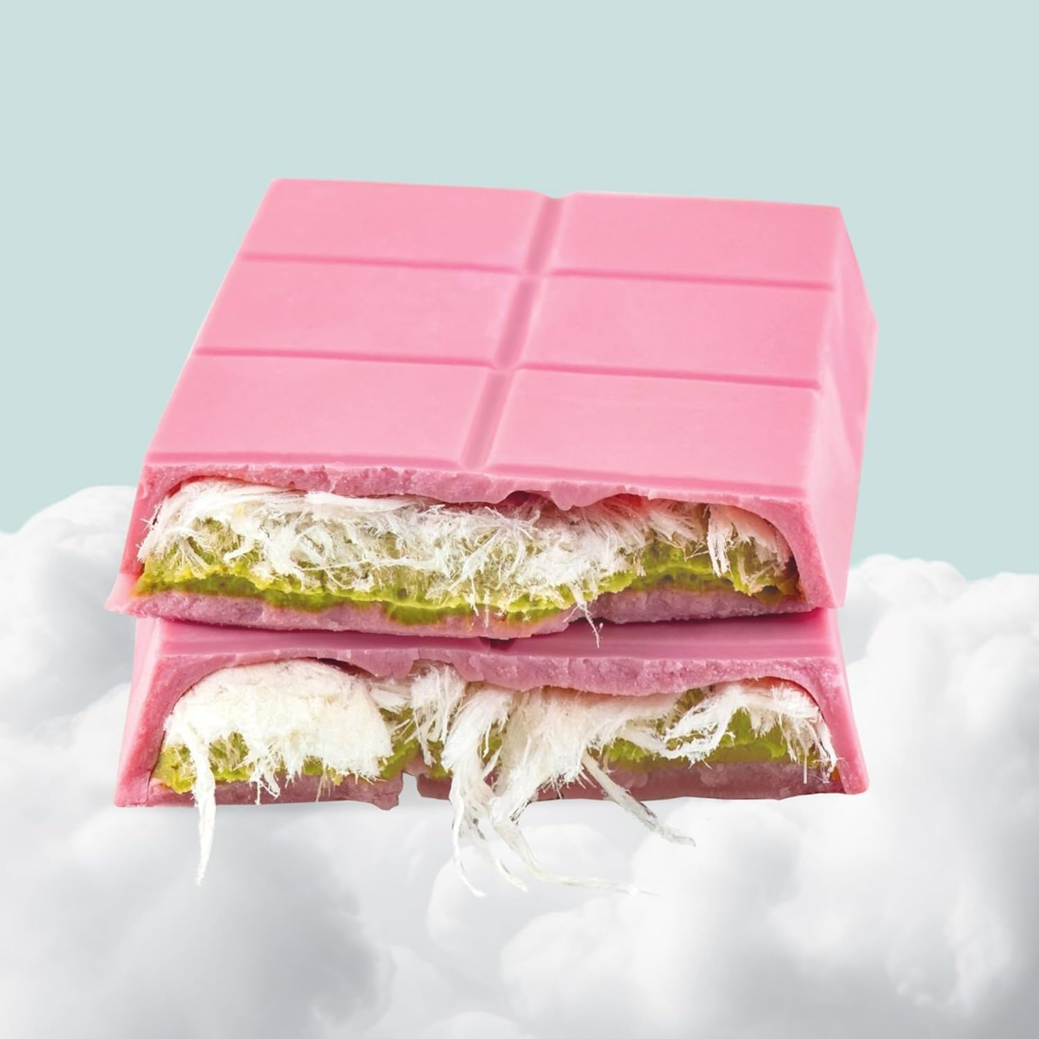 Angel Dubai Style Hair Cotton Candy Chocolate Perfect Dubai Chocolate Gift 172g Bar Rasberry Flavoured W/Pistachio Filling – Authentic Dubai Experience