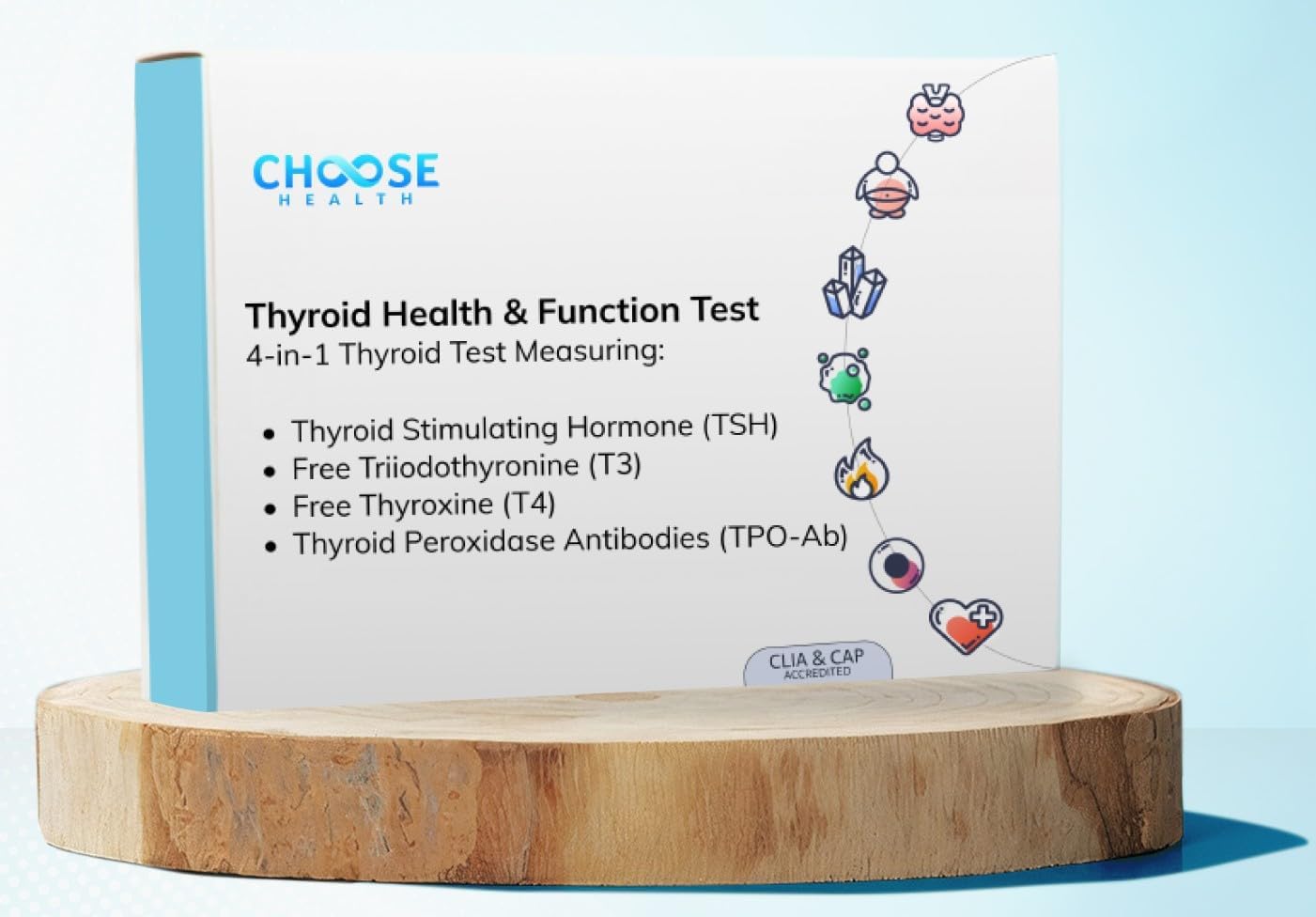 Thyroid Test | 4-in-1 at-Home Thyroid Test | TSH | T3 | T4 | TPO-Ab | at-Home Test | Cap & CLIA Accredited Lab