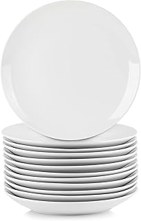 10 Strawberry Street 7.5" Catering Coupe Salad/Dessert Plate, Set of 12,White