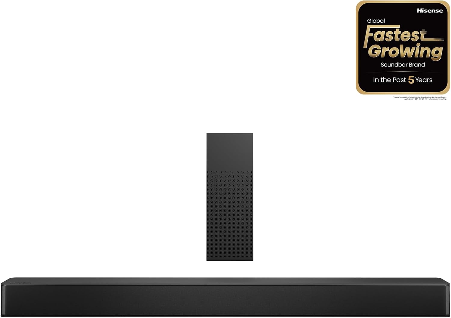 Hisense HS2100 2.1 Ch 240W Sound Bar with Wireless Subwoofer - DTS Virtual X, Dolby Audio, Ezplay, 6 EQ Modes, HDMI ARC, Bluetooth 5.3