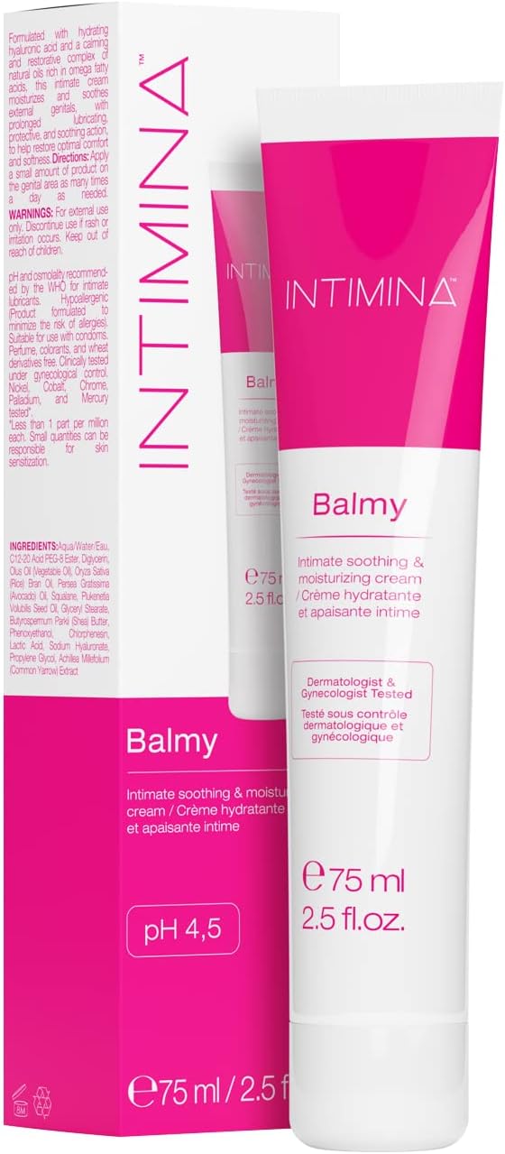 INTIMINA Balmy, Vaginal Moisturizer and Lubricant, Intimate Soothing and Moisturizing Cream
