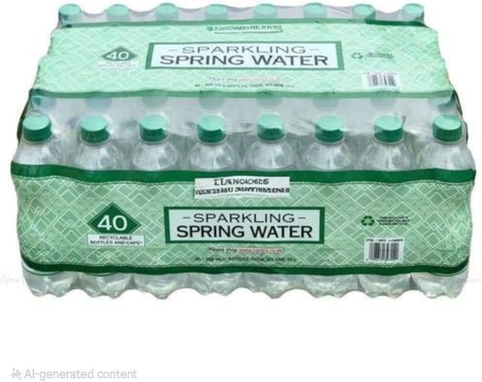 Kirkkland Signature Sparking Spring Water Screw Cap Lid Bottles Pack of 40x500ml