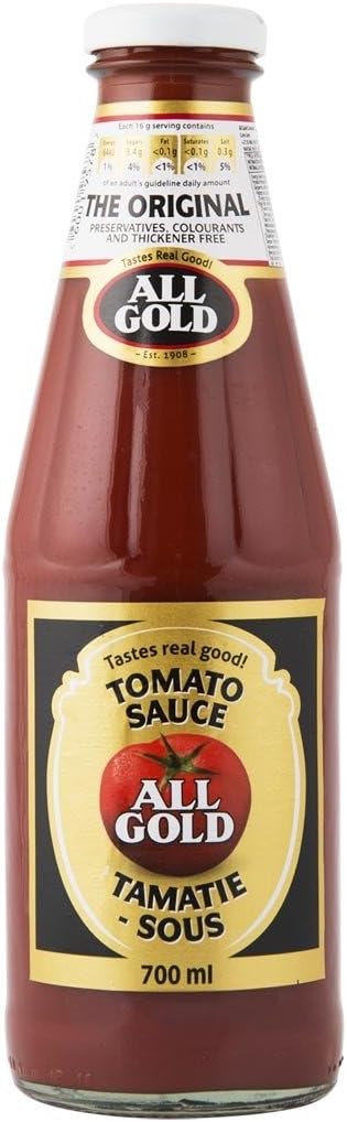 All Gold Tomato Sauce 700ml - South African Ketchup - Sauce from South Africa - South African All Gold Tomato Sauce