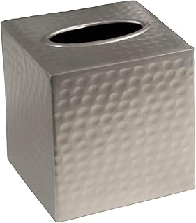 Monarch Abode 19427 Handcrafted Tissue Box Square Cover Holder & Dispenser - Decorative Tissue Box Holder - Tissue Box Covers - Antique Hand Hammered Tissue Box - Rust-Resistant Tissue Box Cover