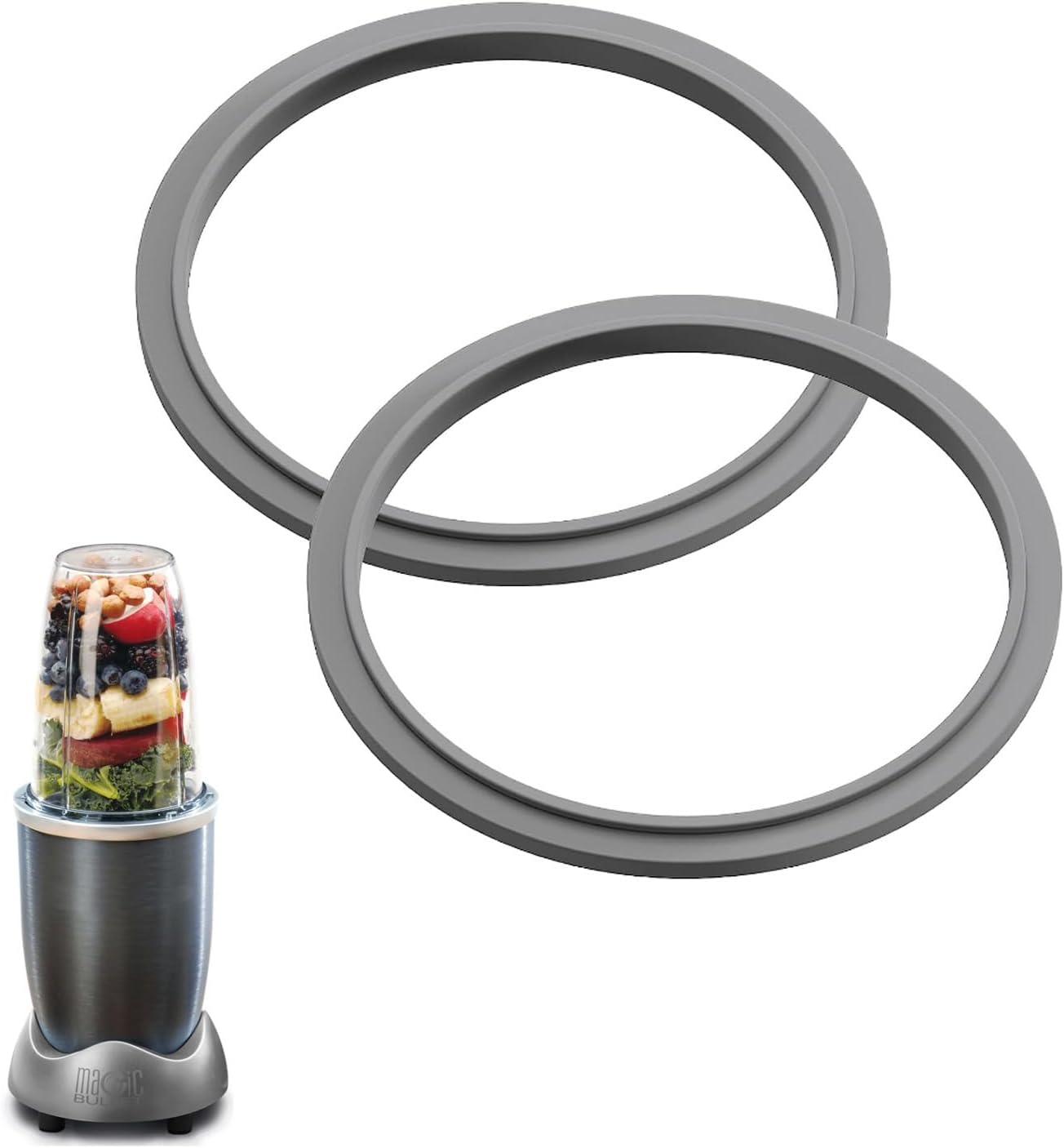 2pcs Blender Gaskets with Lip,Silicone Seal Rings,Gaskets Rubber,Blender Gasket Replacement for Nutribullet Rubber Ring Seal Rings Gaskets with Lip,Compatible with NUTRIBULLET 600W 900W Blender