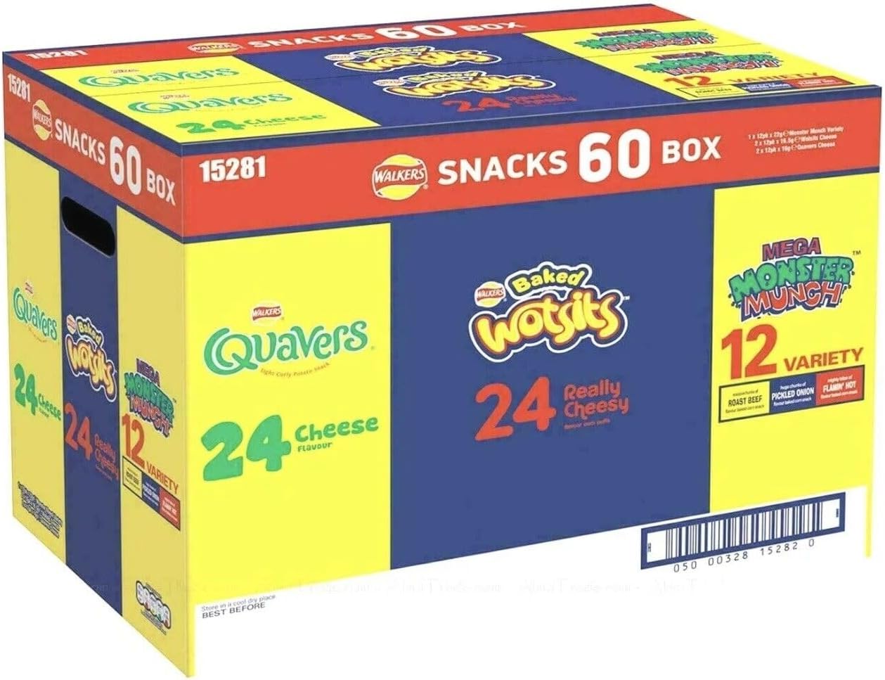 Walkers Snack Crisps Variety Chips Wotsits Quavers Monster Munch Box Pack of 60 Seller Approved by Fakespot Guard Learn More