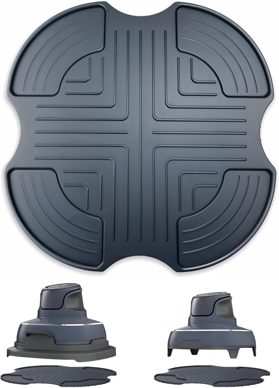 Silicone Heat Resistant mat for Ninja Crispi Air Fryer,Heat-Insulating Accessories Compatible with Ninja crispi FN101 containers,Kitchen Air Fryer Trivet (Cyberspace)