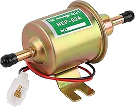 12V Universal Electric Fuel Pump, Low Pressure 2.5-4 PSI Inline Fuel Pump, Gas Diesel Gasoline Transfer Fuel Pump for Carburetor Lawn Mower Boat Carter HEP-02A