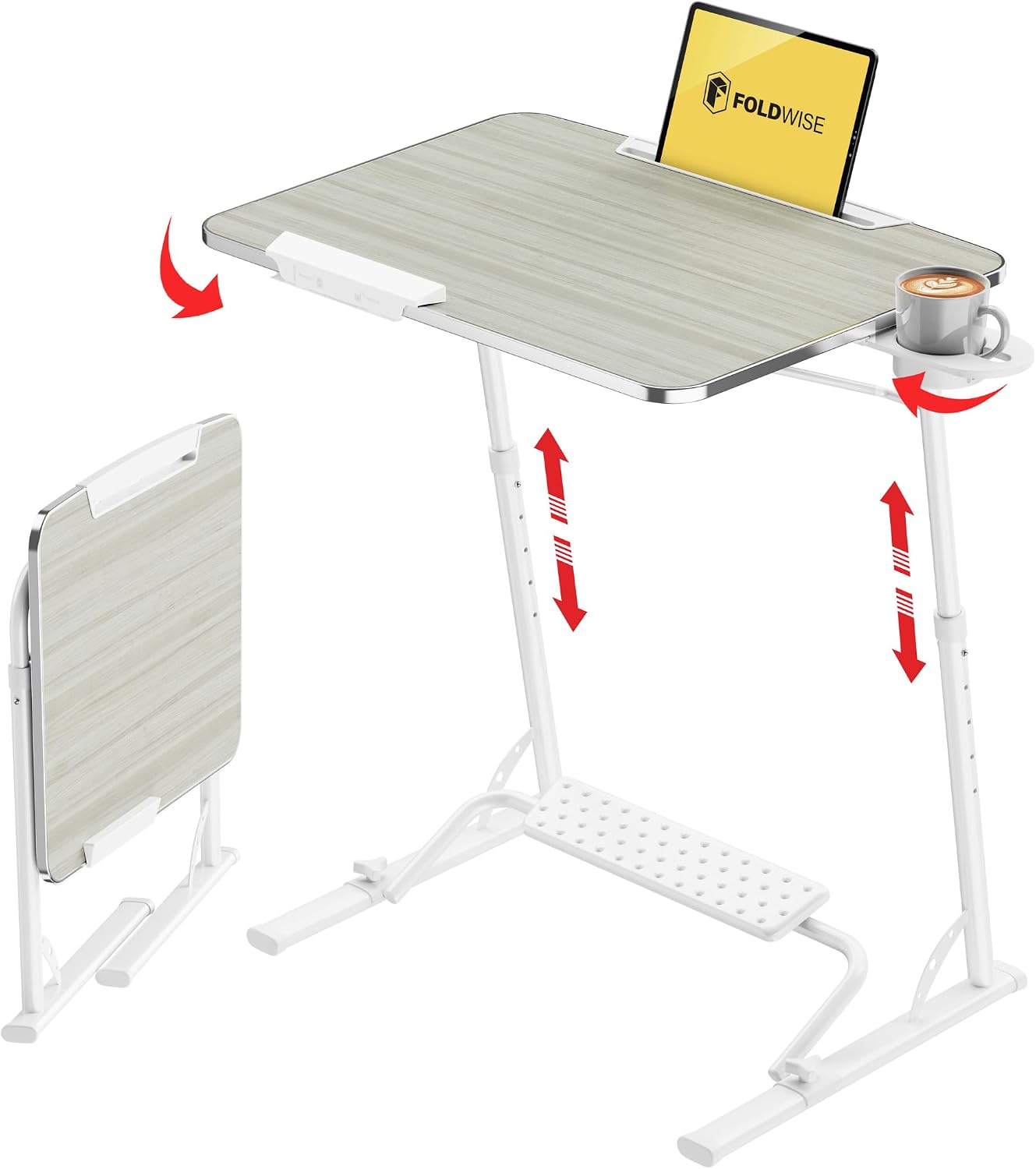 FoldWise Folding Laptop Table for Sofa, Sturdy Work & Dinner Portable Desk