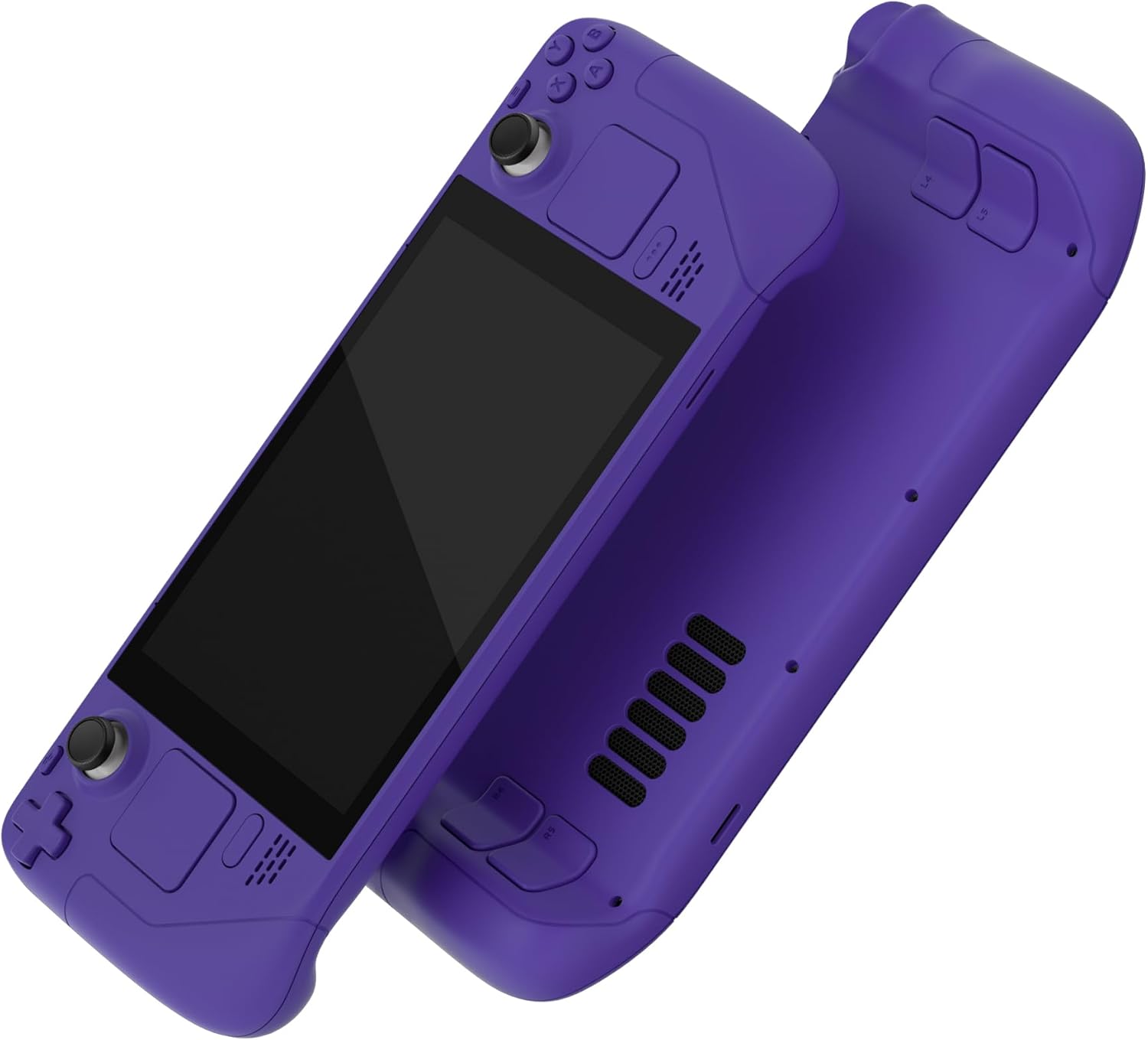 eXtremeRate DIY Full Set Shell with Buttons for Steam Deck LCD, Custom Faceplate Back Plate Replacement Shell for Steam Deck LCD - Purple [Console NOT Included]