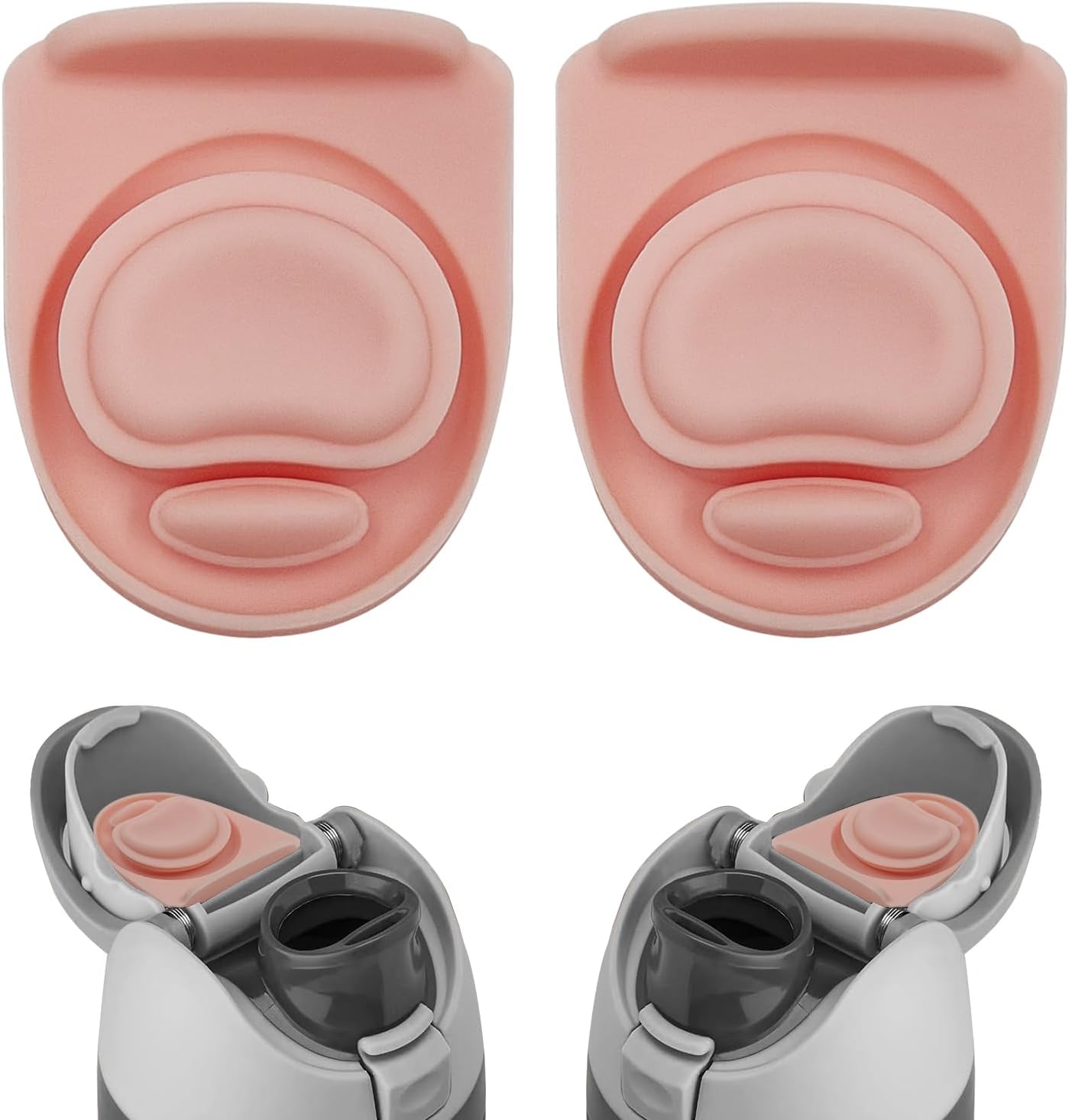 2pcs Replacement Stopper Compatible with Owala FreeSip 24oz 32oz, Water Bottle Top Lid Gasket Parts for Owala 19/24/32/40oz Water Bottle，Silicone Gasket Seal Bottle Cap Mouth Stopper Plug,Pink