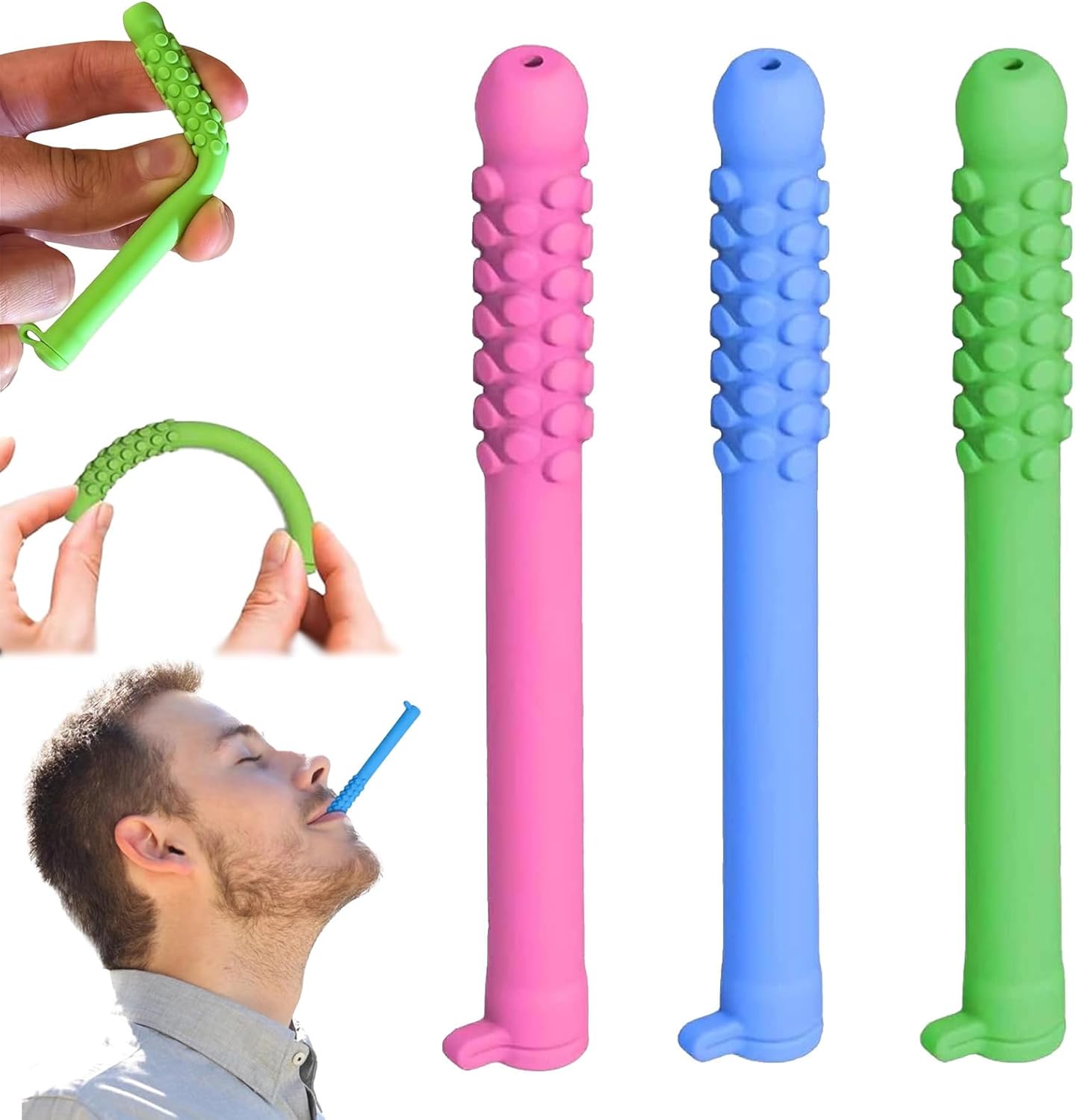 AXERHK Breathers,Breath Sticks,3 Pcs Breathers with Essential Oil,Natural Focusing for Focus Clear Respiratory Function