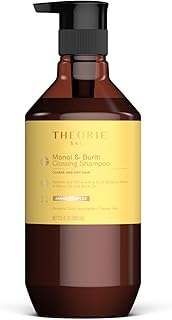 Theorie Monoi and Buriti Glossing Shampoo - Hydrate & Shine - Suited for Coarse and Dry Hair - Protects Color & Keratin Treated Hair, Pump Bottle 400mL