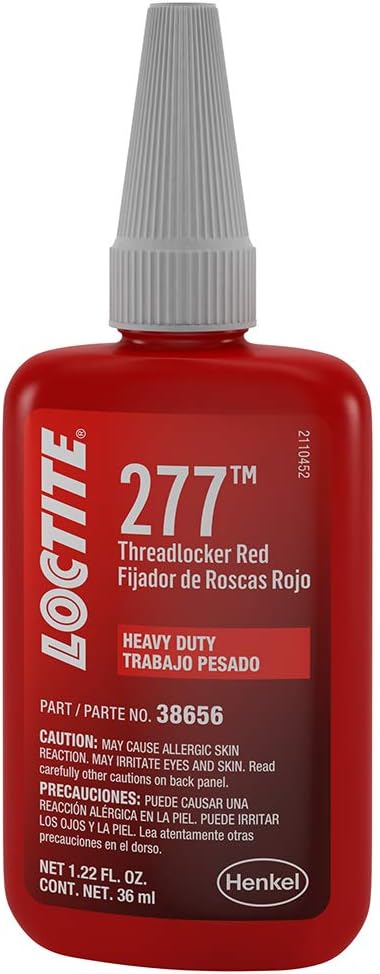 Loctite 38656 277 Red Large Threads Threadlocker Bottle - 36 ml