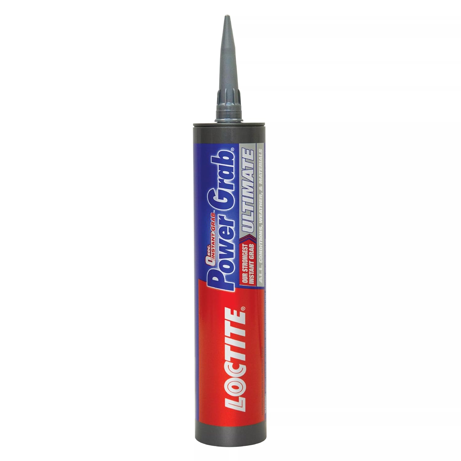Loctite Power Grab Ultimate Construction Adhesive, 9 fl oz Cartridge, 1 Pack - Versatile High Strength, Wide Temperature Range Construction Glue