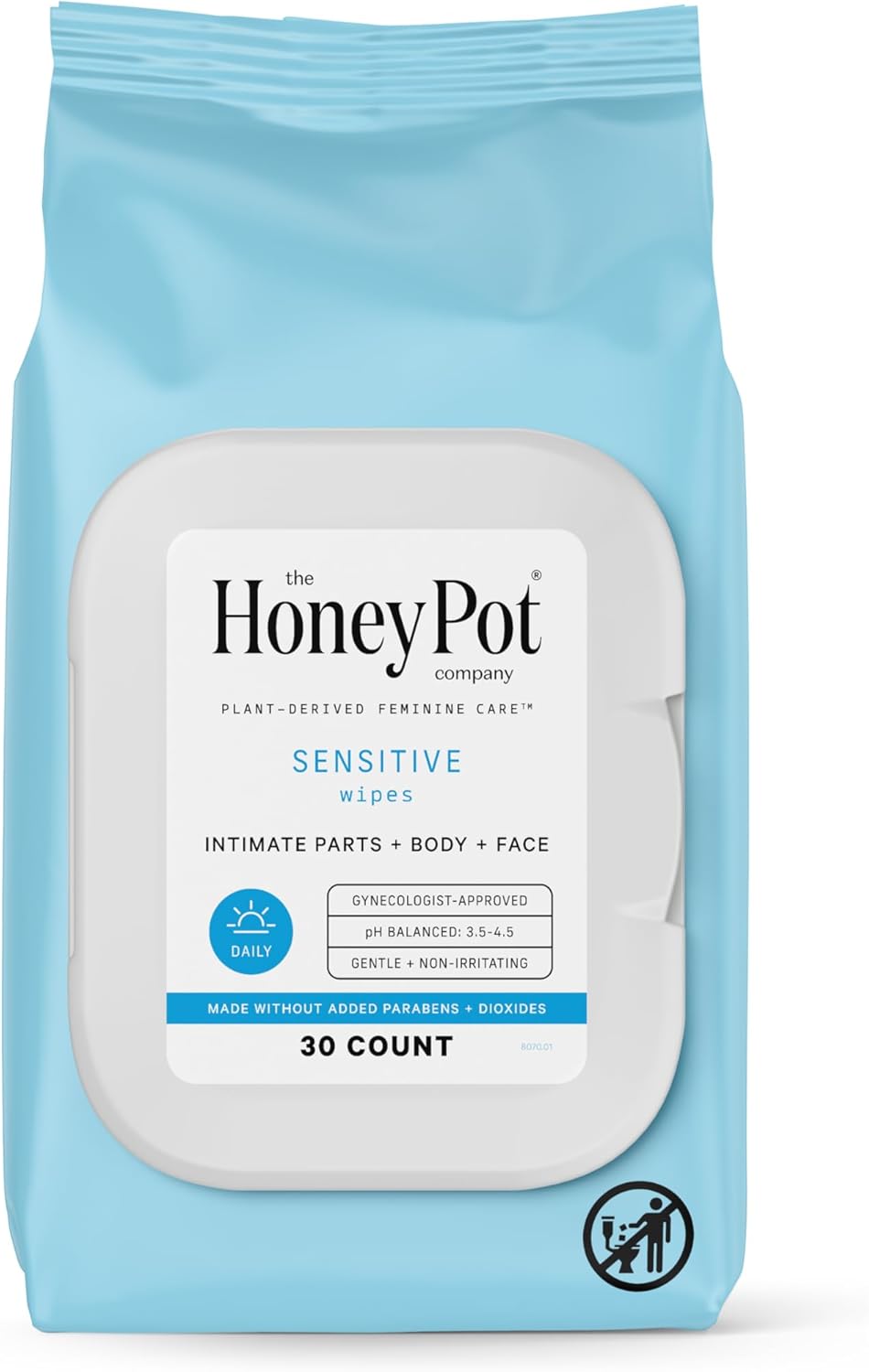 THE HONEY POT, SENSITIVE WIPES 30 CT