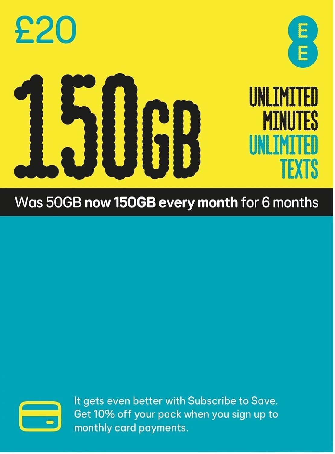 EE 50GB Pay As You Go SIM Card