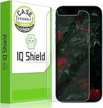 IQShield Screen Protector Compatible with Apple iPhone Pro 12 (6.1 inch)(2-Pack)(Case Friendly) Anti-Bubble Clear TPU Film