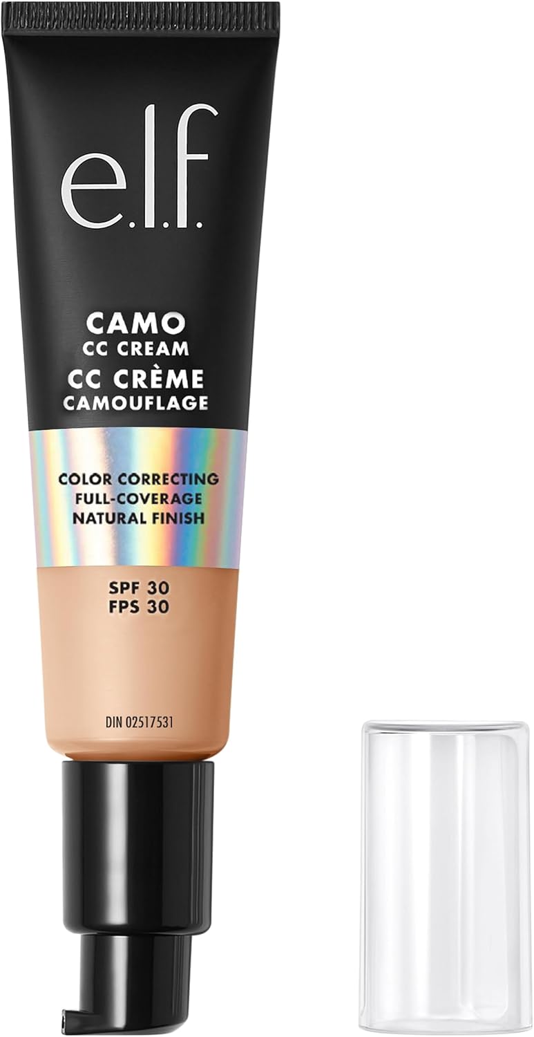e.l.f. Camo CC Cream, Colour Correcting Full Coverage Foundation with SPF 30, Light 210 N, 1.05 Oz