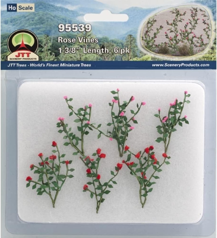 Flowering Plants Rose Vines HO Scale Hobby Train Sceneries