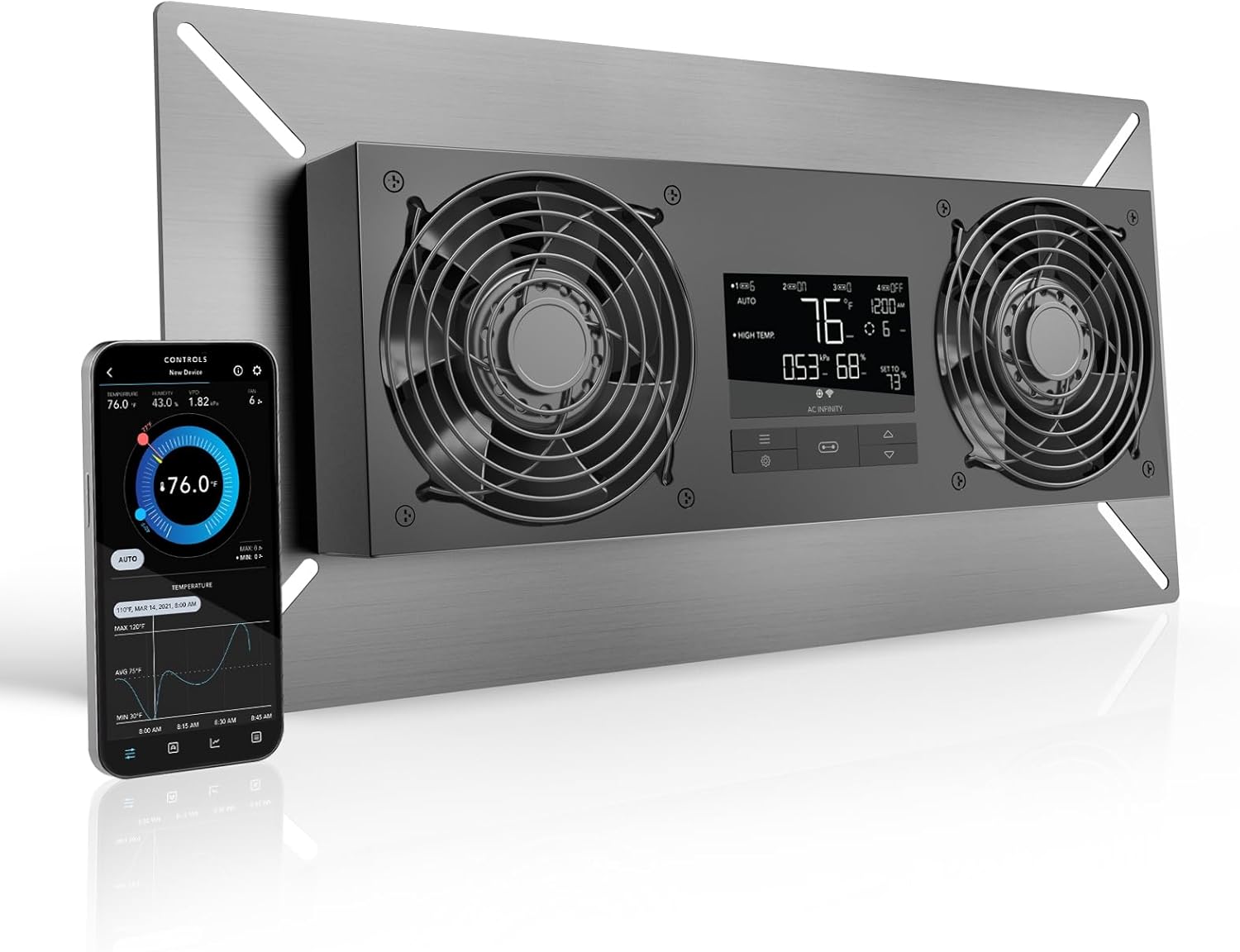 AC Infinity AIRTITAN T8, Crawlspace Basement Ventilator Fan, with WiFi App-Compatible Temperature Humidity Controller, IP-55 Rated, Exhaust