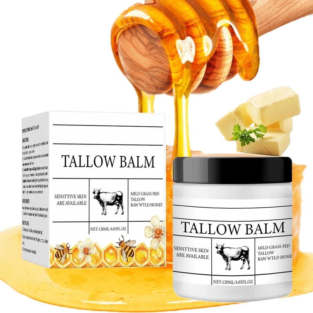 Beef Tallow,Beef Tallow Skin Care,Tallow Face Cream,Tallow Moisturiser,Organic Tallow Face Cream,Deeply Nourishing For Face & Body, For Dry & Sensitive Skin,120g