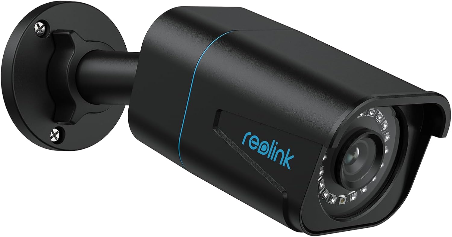 REOLINK 4K/8MP Security Bullet PoE IP Camera,Surveillance Outdoor Indoor,Human/Vehicle/Pet Detection,100ft IR Night Vision,Work with Smart Home,Up to 256GB microSD Card,RLC-810A(Black)