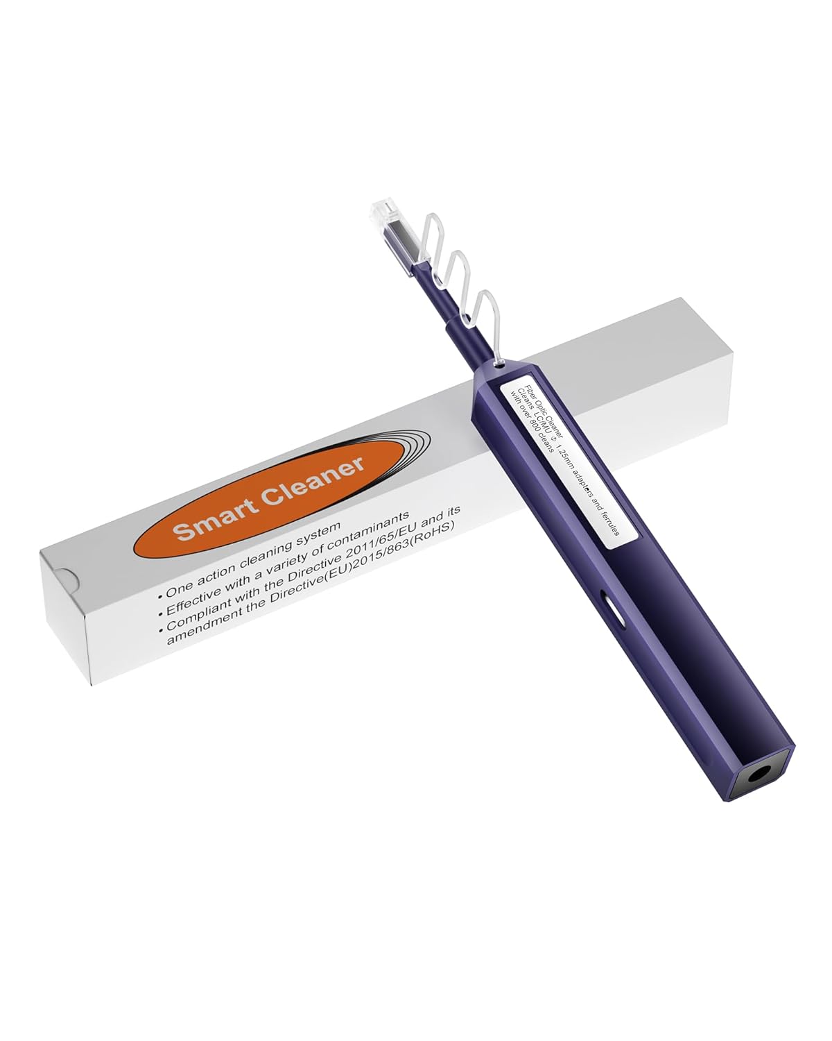 One Click Fiber Cleaner Pen, SC/FC/ST Fiber Optic Cleaning Pen, 2.5mm Ferrule Connectors Fiber Cleaner Over 800 Times with Added Protection Case