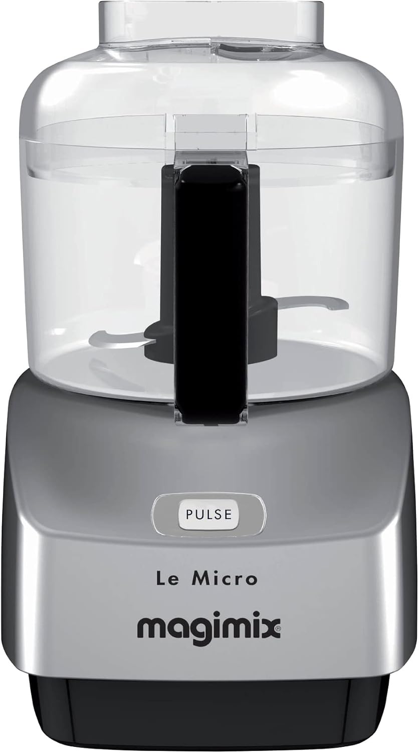 Magimix Le Micro Mini Chopper | Ultra Compact | Multifunctional | Satin | 18115, Silver