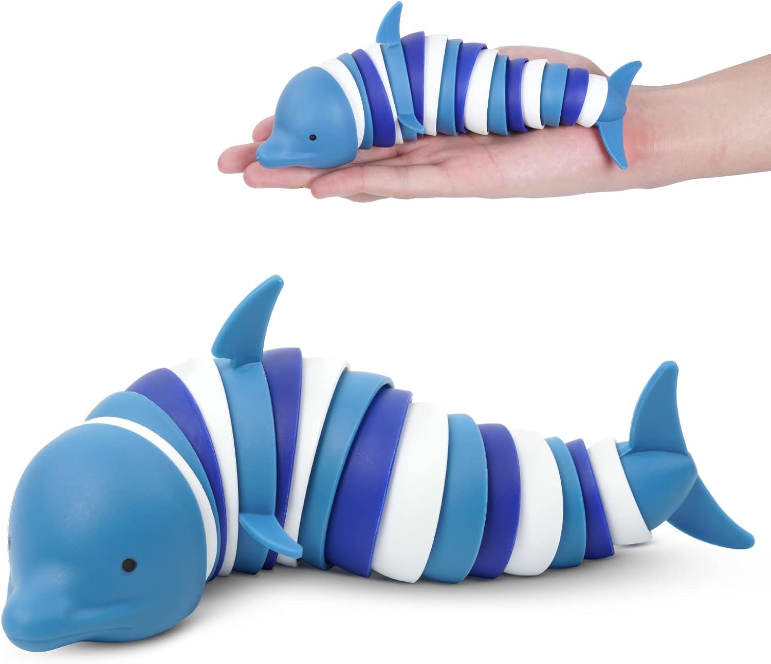 OSDUE Dolphin Fidget Toy, Twist Friendly Articulated Dolphin Fidget Toy, Flexible Decompression toy for Relaxing, Hand Sensory Toy for Adults, Can Be Twisted Casually Spoof Decompression and Pleasant