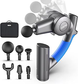 RENPHO R4 Massage Gun with Adjustable Arm, FSA and HSA Eligible Back Massager for Athletes, Portable Deep Tissue Percussion Muscle Tool with Carry Case, Gifts for Men and Women