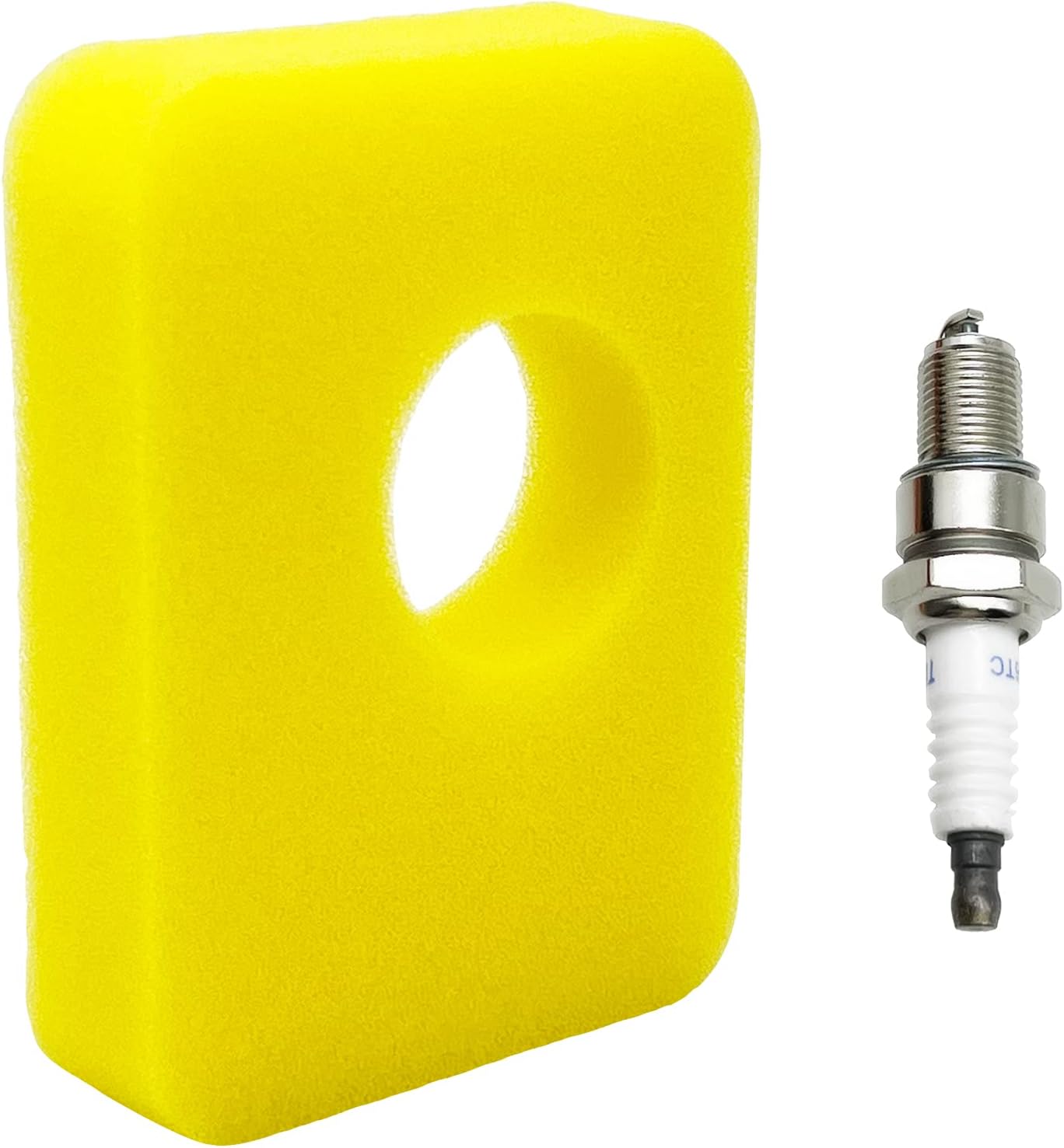 Air Cleaner Replacement Foam Filter 799579 fit for B.S. Engine Air Filters Spark Plug compatible with Briggs and Stratton Lawn Mower