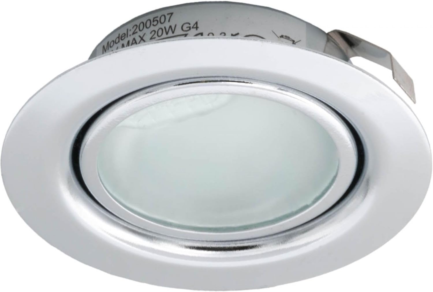 Leyton Lighting 12v 20w halogen recessed downlight chrome warm white low voltage (Driver Required)