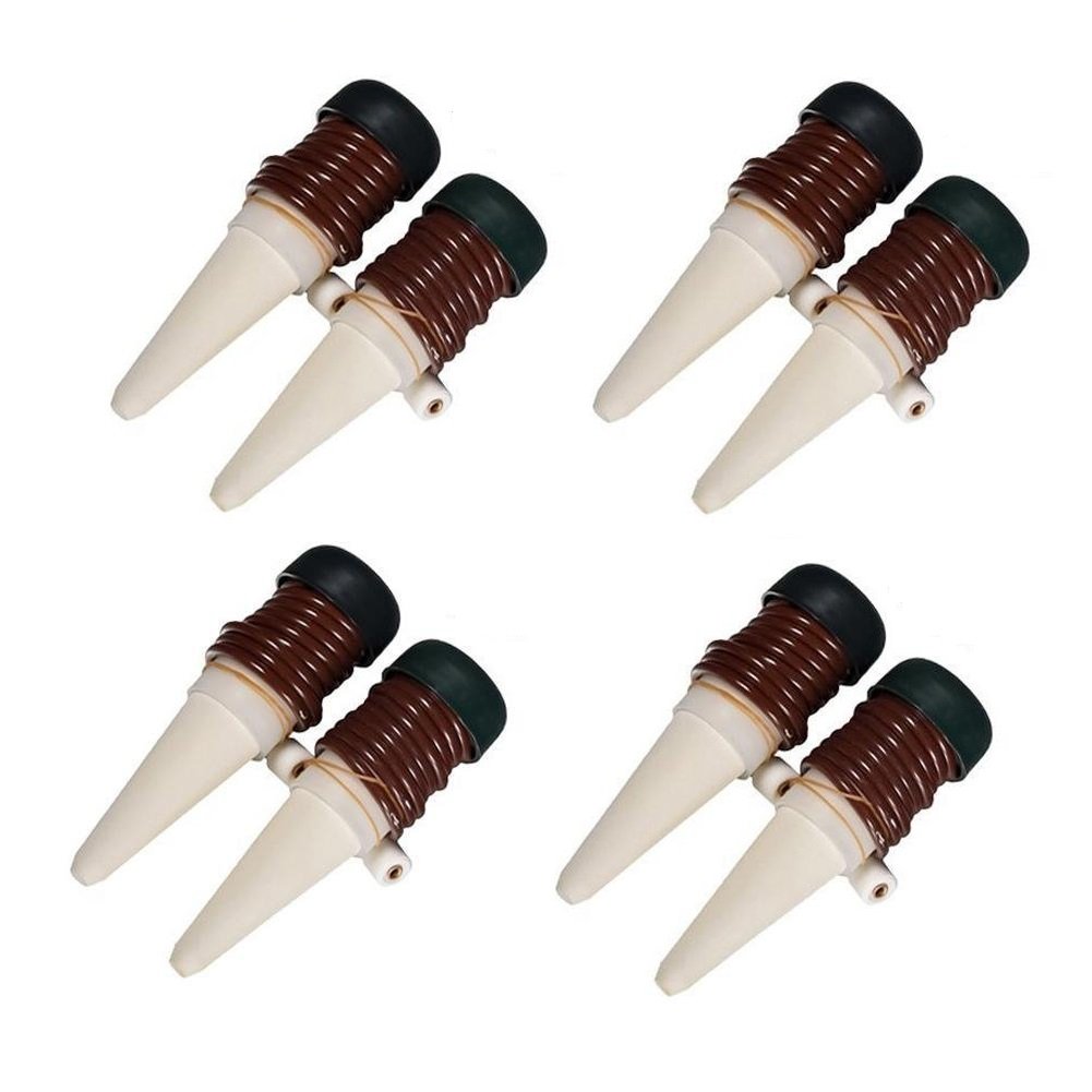 (8-Pack) Automatic Plant Watering System Devices, Slow Release Ceramic Material Feeder for Vacation Plant Self Watering Kit for Outdoor & Indoor Use