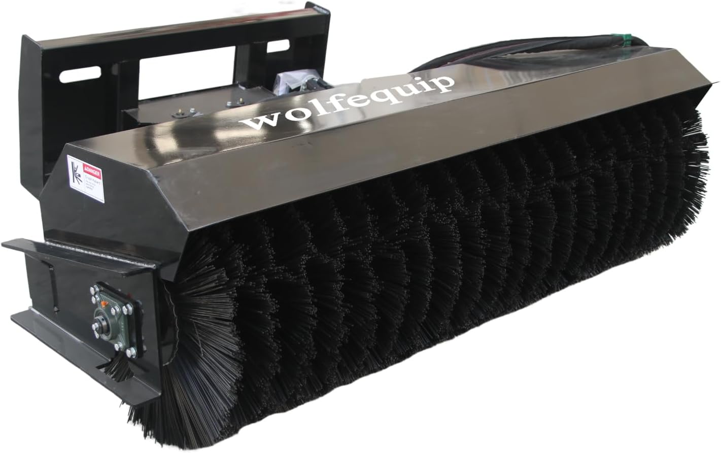 72" Skid Steer Broom Sweeper Hydraulic Rotary Angle Broom (26") Heavy Duty Hydraulic for Construction, Industrial and Municipal Jobs