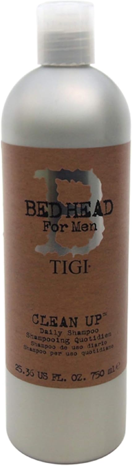Bed Head for Men by TIGI - Clean Up Mens Daily Shampoo - For Normal Hair - 750 ml
