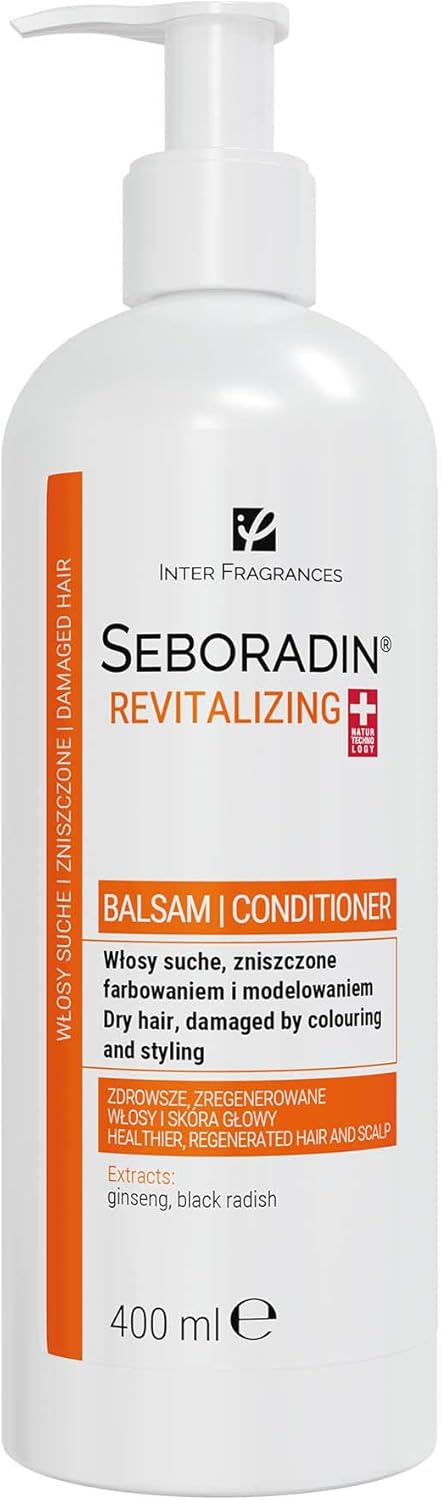 SEBORADIN REVITALIZING Hair Conditioner for Dry Damaged Color Hair 400 ml Hair Repair & Protection Strengthening Balm Hair & Scalp Treatment Moisturizing Nourishing Hair Care Hair Products