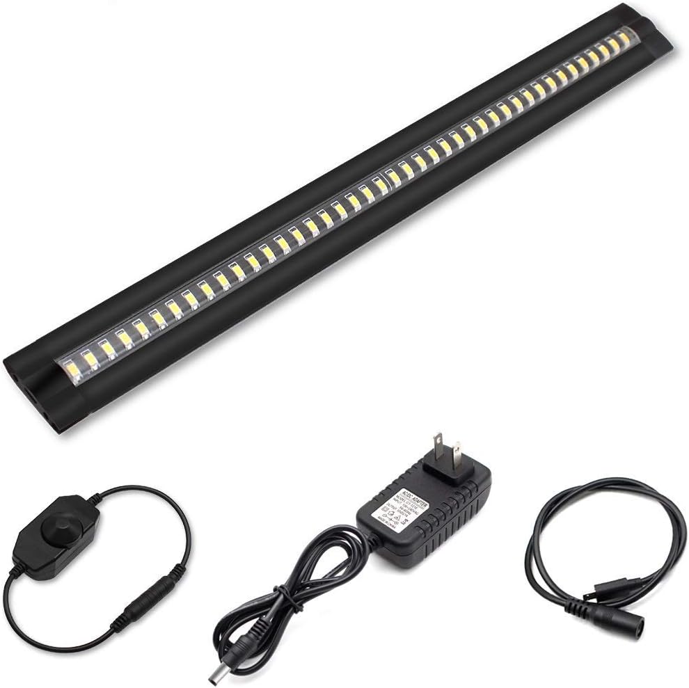 inShareplus Ultra Thin Dimmable LED Under Cabinet Lighting 32cm/13in Nature White 450LM CRI90 with All Accessories Under Counter Lights Kit, Closet Light bar