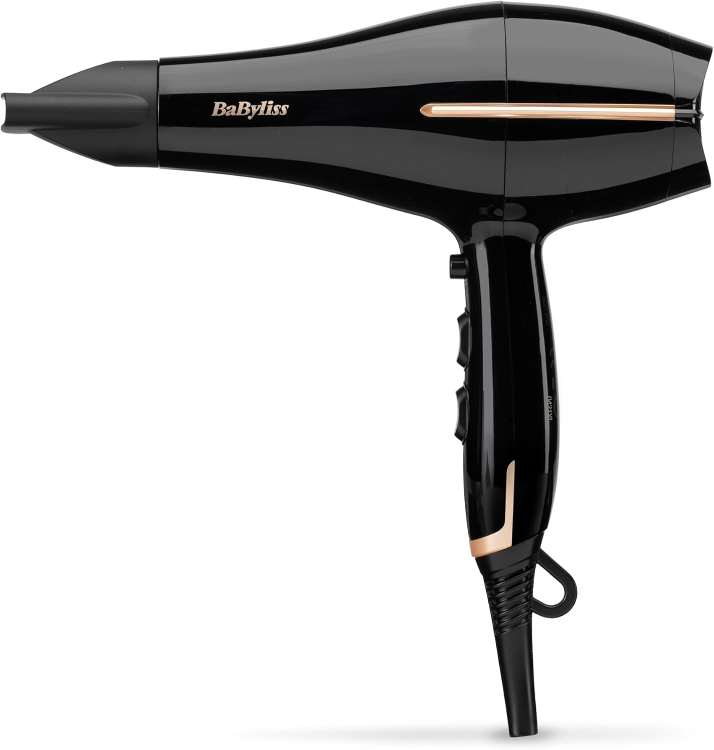 BaByliss Salon Pro Hair Dryer - Powerful 2200W Blow Dryer, AC Professinal Motor, Ionic Frizz-Control, 3 Heat & 2 Speed Settings, Black, 5552U