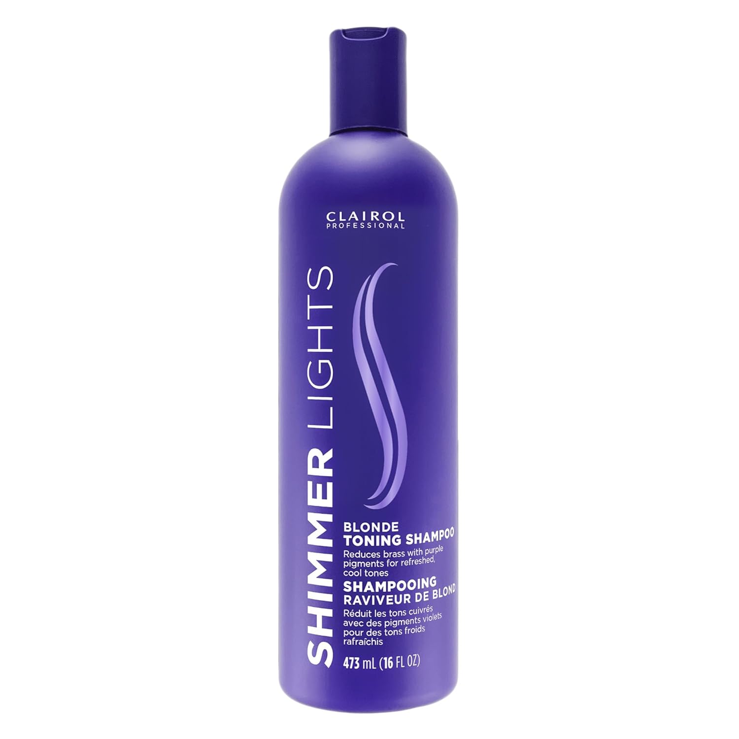 Clairol Professional Shimmer Lights Purple Shampoo | Neutralizes Brass & Yellow Tones | For Blonde, Silver, Gray & Highlighted Hair
