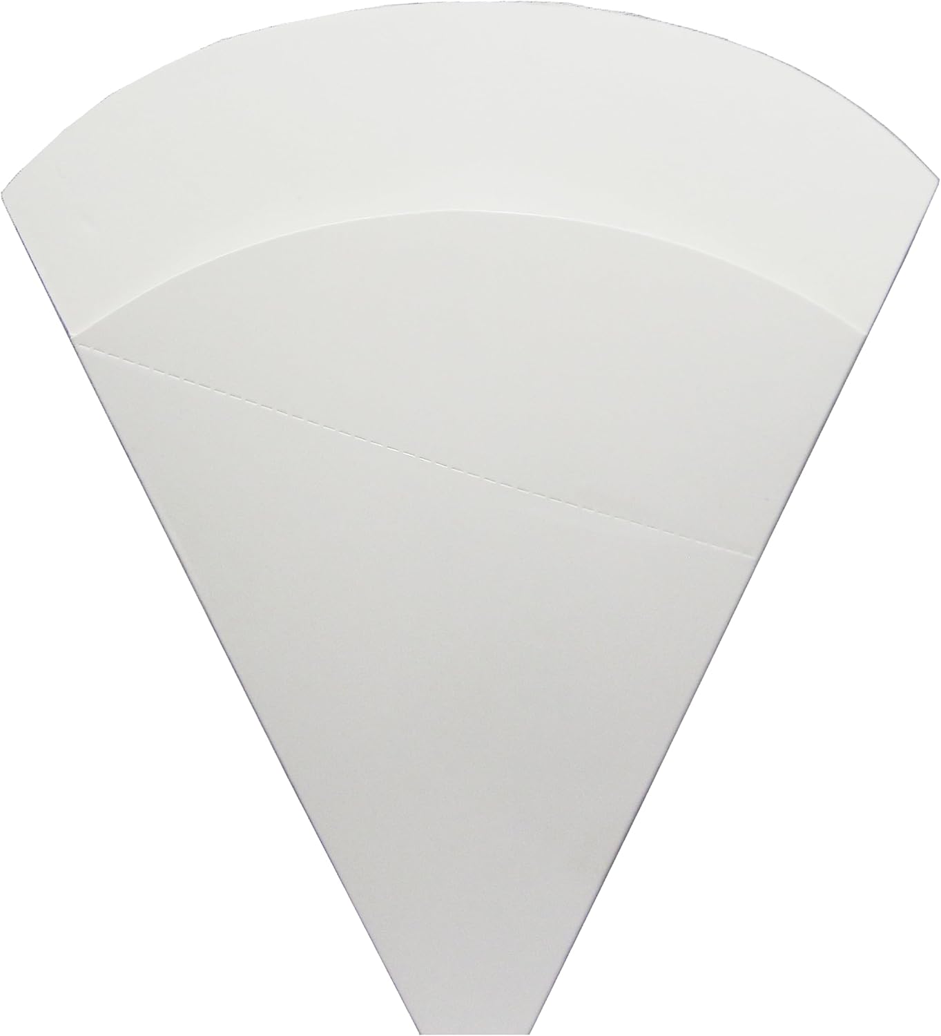 Large Size White Crepe Holder - Perforated 250-gram Cardboard - Professional Crepe Holder - Cardboard Food Holder with Perforated Front Design - Pack of 100