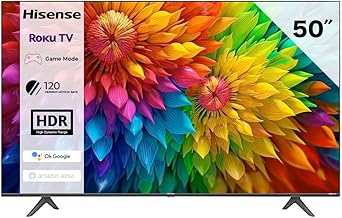 Hisense 50 Inch R Series Class 4K Ultra HD 2160P LED Smart Roku TV with HDR Game Mode Works with Google Assistant and Alexa (Refurbished)