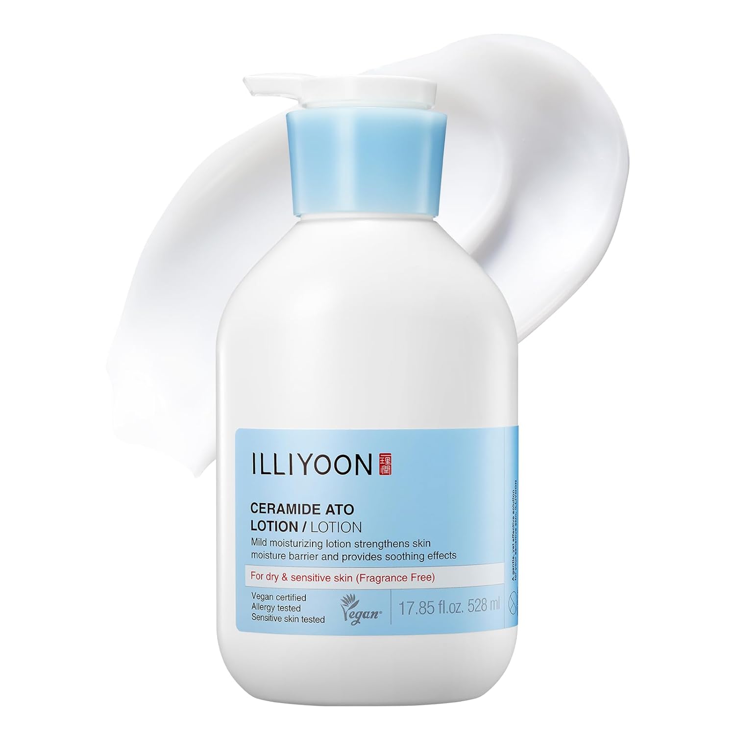 ILLIYOON Ceramide Ato Lotion 528ml(17.85oz) | Daily Moisturizing Lotion for All Skin Types | Deep Moisturizing and Soothing Effect | Korean Skin Care