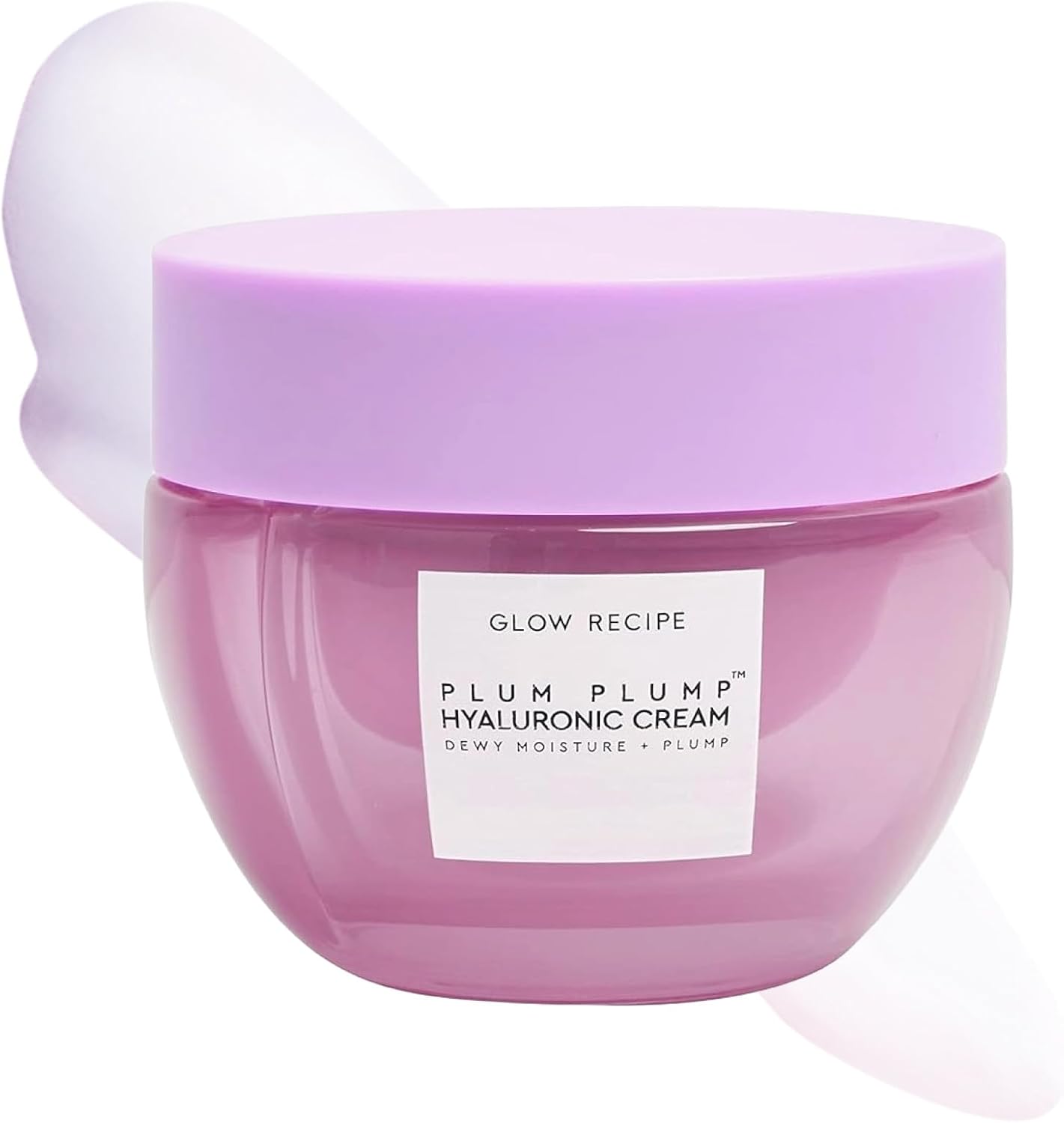 Glow Recipe Mini Plum Plump Hyaluronic Acid Face Cream - Dewy Glow Hydrating Face Moisturizer that Plumps & Balances Skin - Vegan Whipped Gel Moisturizer with Polyglumatic Acid & Ice Willowherb (25ml)
